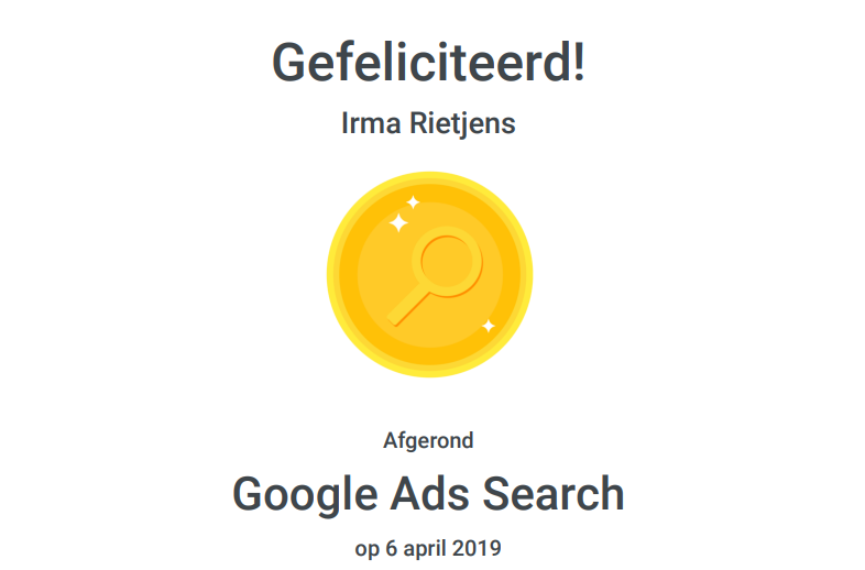 Google Ads Search Irma Rietjens